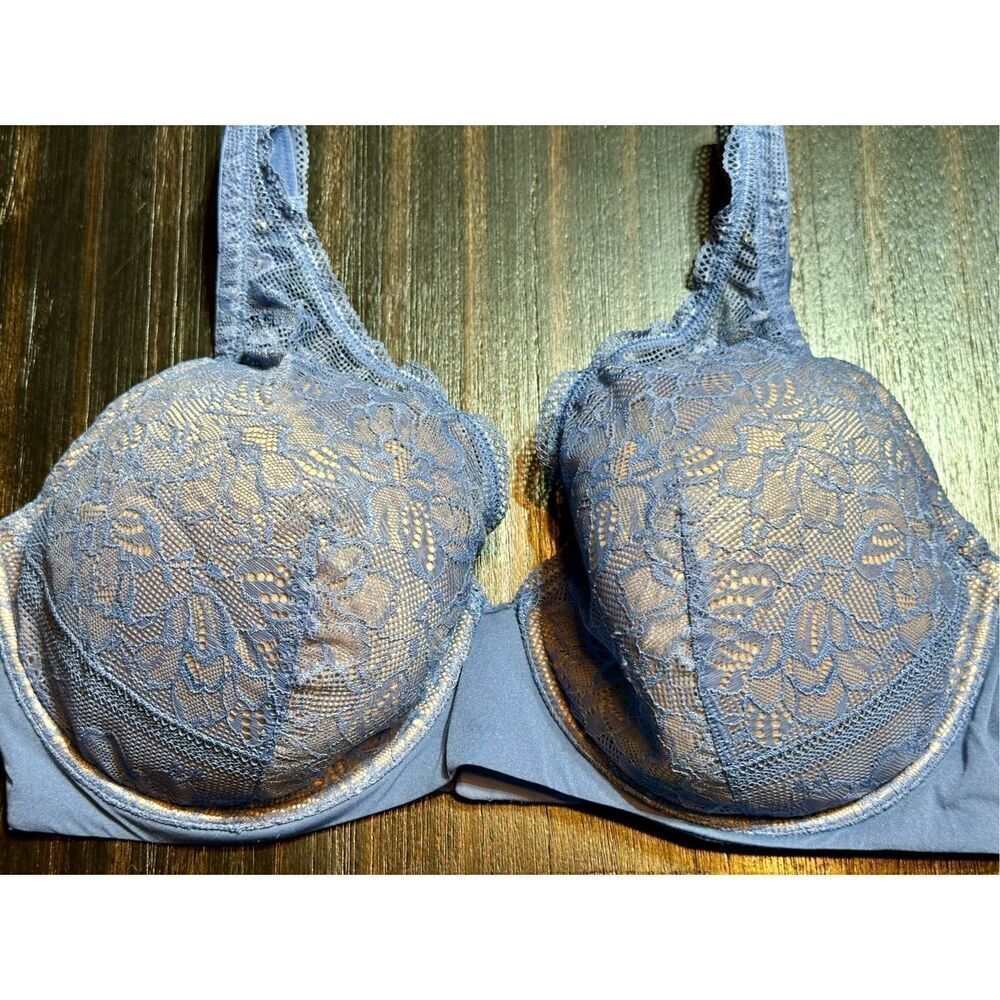 Third Love bra size 40E *flaw* blue lace underwire - Picture 2 of 7